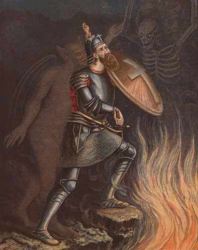 Keresztény a halál árnyékának völgyében (színes litográfia) alkotó: English School