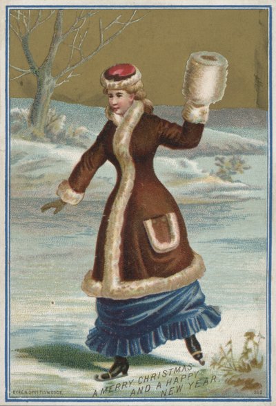 Karácsonyi üdvözlőlap (chromolitho) alkotó: English School