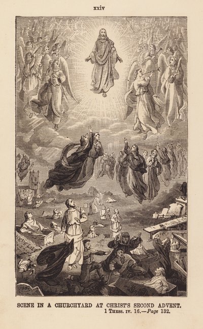 Krisztus második eljövetele (metszet) alkotó: English School