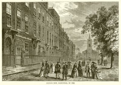Church Row, Hampstead, 1750-ben alkotó: English School