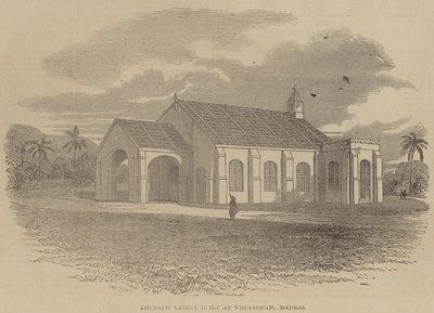 Latili templom Atu Vizinagaram épült, Madras (metszet) alkotó: English School
