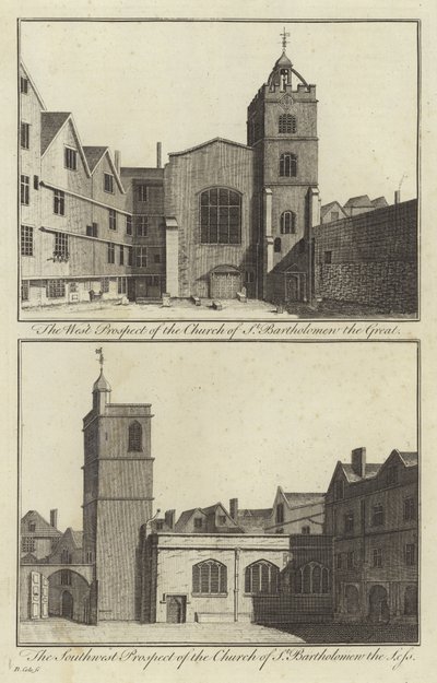 Nagy Szent Bertalan templom és Kisebb Szent Bertalan templom, London alkotó: English School