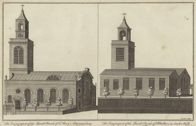 Szent Mária templom, Aldermanbury és Church of Allhallows a London Wallon, London alkotó: English School