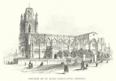 St Mary Redclyffe templom, Bristol (metszet) alkotó: English School