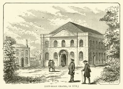 City-Road kápolna, 1778-ban (metszet) alkotó: English School