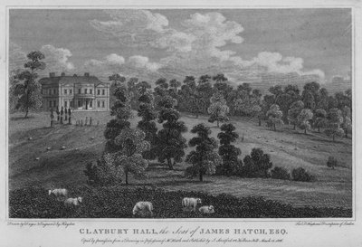 Claybury Hall, James Hatch székhelye (metszet) alkotó: English School