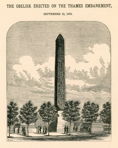 Kleopátras tű; A Temze rakparton állított obeliszk 1878. szeptember 12-én alkotó: English School