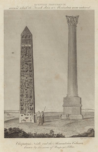 Kleopátras tű és a Pompeius-oszlop néven ismert Alexandriai oszlop alkotó: English School