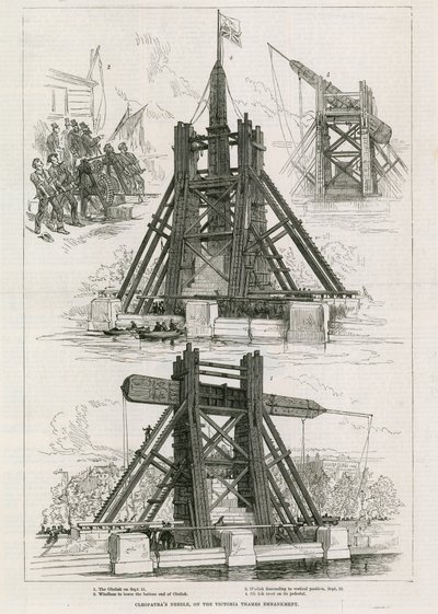 Cleopatras Needle, a Victoria Thames rakparton alkotó: English School