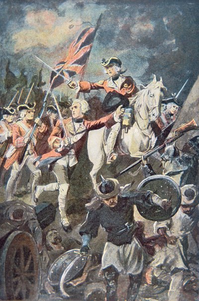 Clive at Plassey (színes litó) alkotó: English School