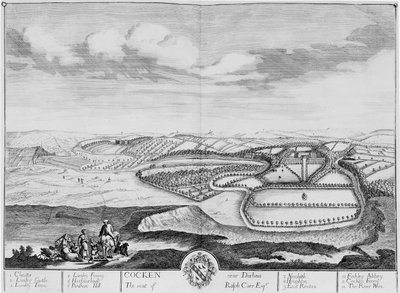 Cocken Durham közelében, 1710 körül (rézkarc) alkotó: English School
