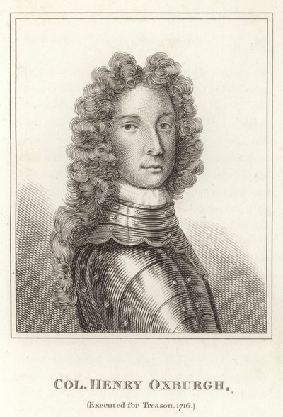 Henry Oxburgh ezredes, hazaárulásért kivégezték, 1716 alkotó: English School