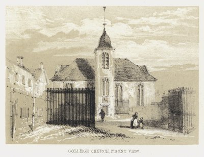 College Church, elölnézet (metszet) alkotó: English School