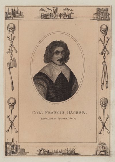 Francis Hacker ezredest, kivégezték Tyburnben, 1660-ban alkotó: English School