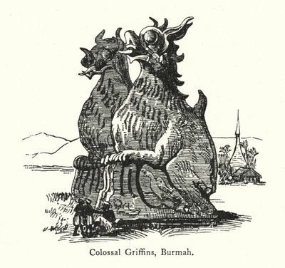 Colossal Griffins, Burmah (metszet) alkotó: English School