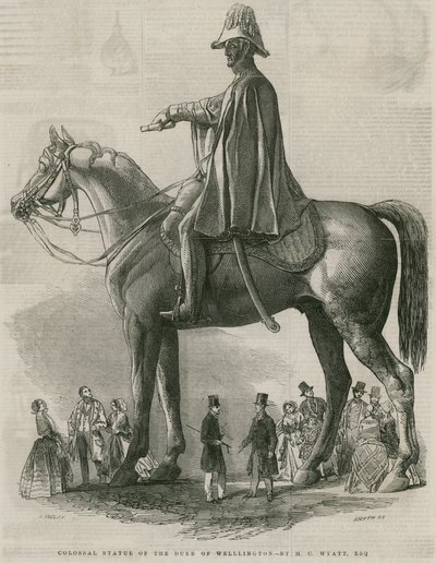 Wellington hercegének kolosszális szobra, M C Wyatt alkotó: English School