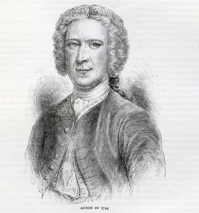 George Anson kommodor, Anson 1. báró (1697-1762), 1744 alkotó: English School