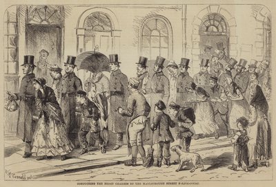 Éjszakai vádemelés a Marlborough Street Police-Bíróság előtt (metszet) alkotó: English School