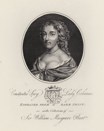 Constantia Lucy, Lady Colerane (metszet) alkotó: English School