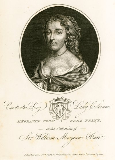 Constantia Lucy, Lady Coleraine alkotó: English School