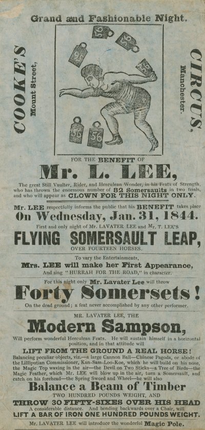 Cookes Curcus, Lavater Lee javára, 1844. január 31 alkotó: English School