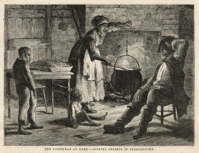Garnélarák főzés Charlestownban alkotó: English School