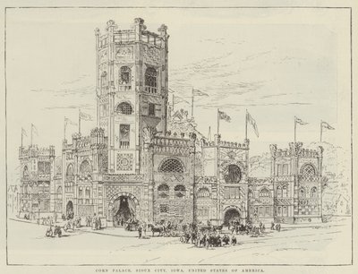 Corn Palace, Sioux City, Iowa, Amerikai Egyesült Államok (metszet) alkotó: English School