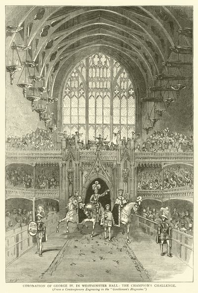 IV. György koronázása a Westminster Hallban, a Champion