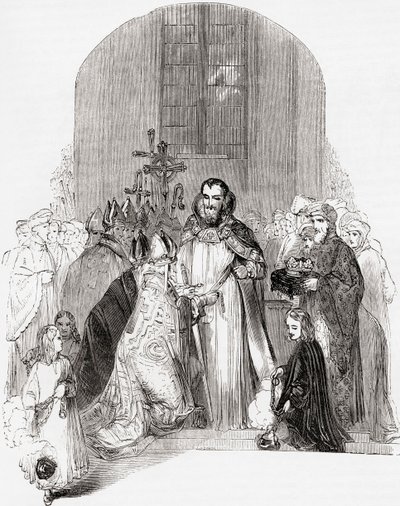 IV. Henrik koronázása, a régi Angliából: A Pictorial Museum, pub. 1847 alkotó: English School