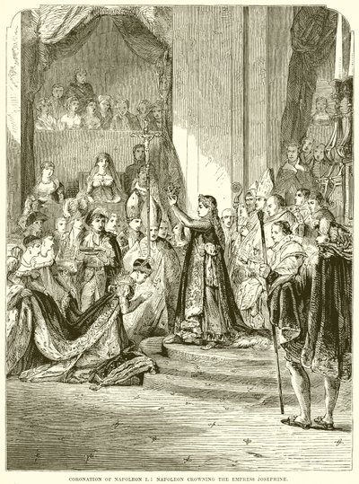 I. Napóleon megkoronázása: Napóleon Josephine császárné koronázása alkotó: English School