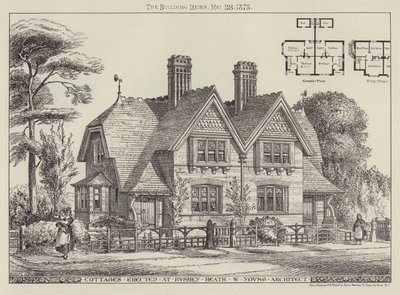 Bushey Heath-en emelt házak (metszet) alkotó: English School
