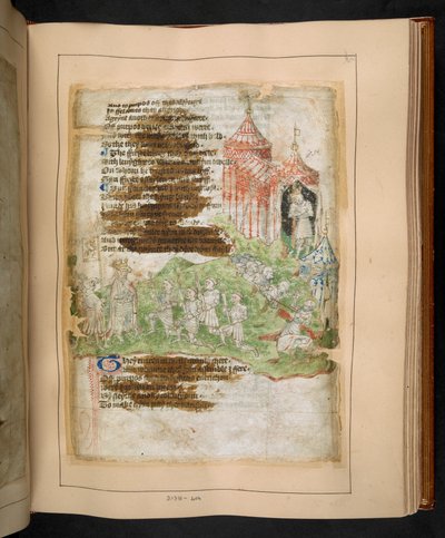 Cotton MS Tiberius A VII/1 fol. 75r, 15. század vége (pergamen) alkotó: English School