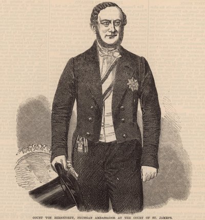 Von Bernstorff gróf, porosz nagykövet a Szent Jakab-udvarban alkotó: English School