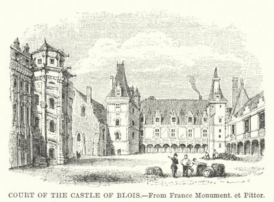 A blois-i kastély udvara (metszet) alkotó: English School
