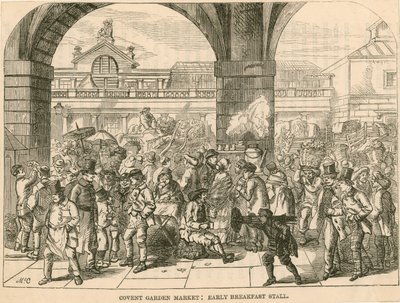 Covent Garden Market, London: korai reggeliző stand alkotó: English School