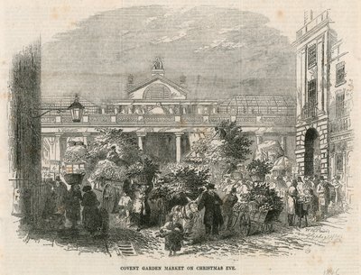 Covent Garden Market, London, karácsony estéjén alkotó: English School