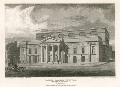 Covent Garden Színház, Westminster, London (metszet) alkotó: English School