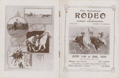 Az első nemzetközi Rodeo programjának borítója alkotó: English School