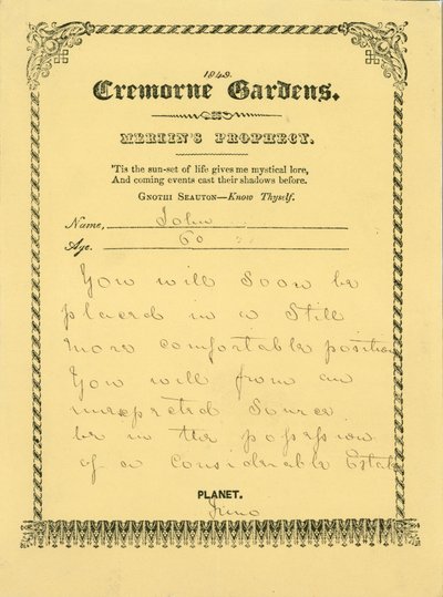 Cremorne Gardens, London: Merlins Prophecy alkotó: English School