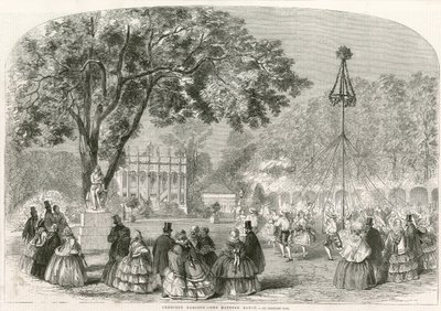 Cremorne Gardens, London, a májusfa-tánc alkotó: English School