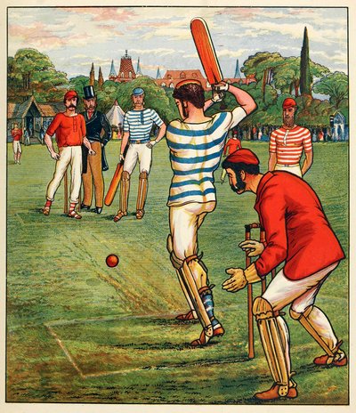 Krikett, a British Sports and Games-től, pub. C. 1880. alkotó: English School