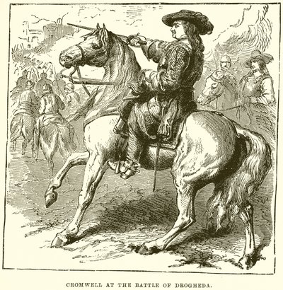 Cromwell a droghedai csatában alkotó: English School