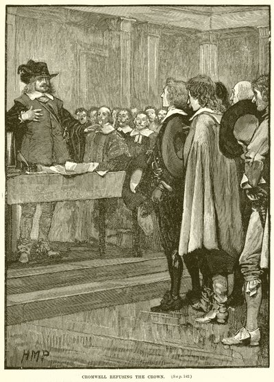 Cromwell megtagadja a koronát alkotó: English School