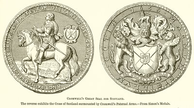 Cromwells nagy pecsét Skóciának alkotó: English School