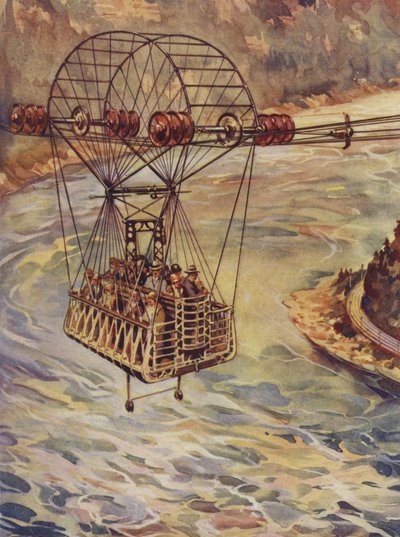 Átkelés a Niagara-vízesésen felvonóval alkotó: English School