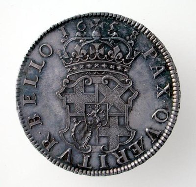 Oliver Cromwell koronája (1599-1658), londoni pénzverde, 1658 (háton) (ezüst) (előlapját lásd: 168061) alkotó: English School