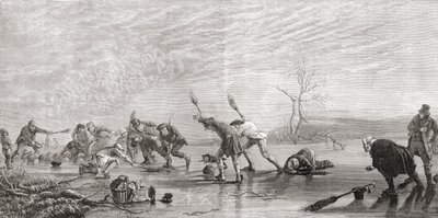 Curling a 19. században, Samuel G. Green 1886-ban megjelent „Skót tollal és ceruzával rajzolt képekből” (litho) alkotó: English School