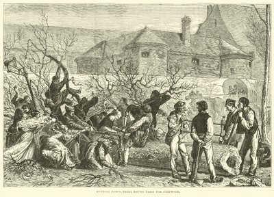 Fák kivágása Párizs körül tűzifa céljából, 1870. október alkotó: English School