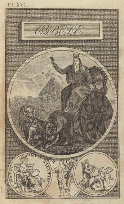 Cybele, ókori anatóliai, görög és római földistennő (metszet) alkotó: English School