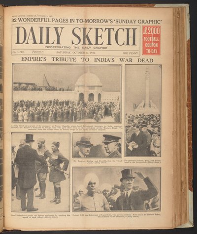 Napi vázlat, Rudyard Kipling bemutatásával a Neuve Chapelle-ben, október 8 alkotó: English School